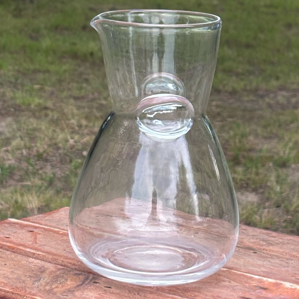 Vintage Signed Steuben Thumbprint Glass Carafe!